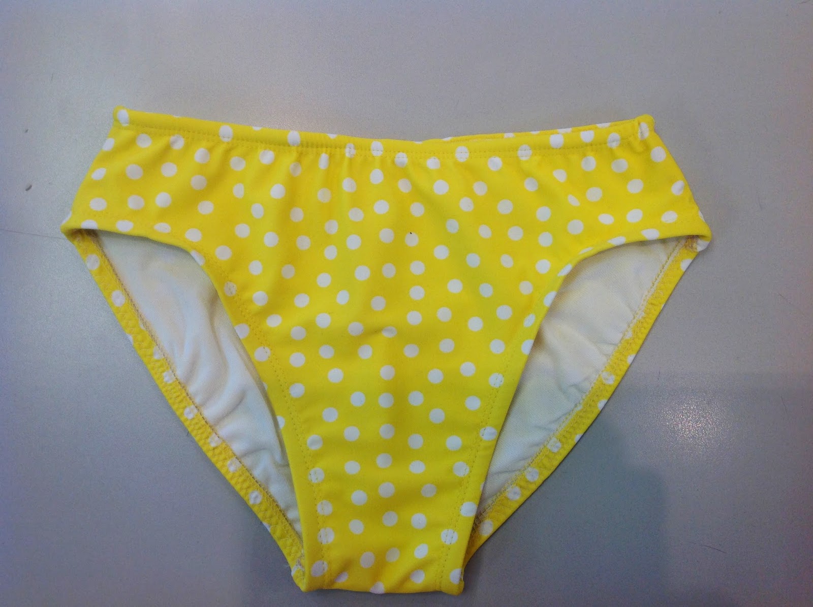 yellow polka dot swimsuit
