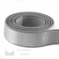 five eighths inch 16mm Strap Elastic platinum ES-5 or five eighths inch 16mm Satin Strap Elastic griffin Pantone 17-5102 from Bra-makers Supply 1 metre roll shown