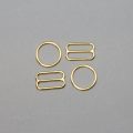 five eighths inch 16mm rings sliders gold silver plated gold or five eighths inch 16mm Jewellery quality metal rings sliders rich gold Pantone 16-0836 from Bra-Makers Supply 2 rings 2 sliders