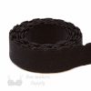 half inch 12 mm firm bra band elastic EB-472 black or half inch 12 mm plush back elastic anthracite Pantone 19-4007 from Bra-Makers Supply 1 metre roll shown