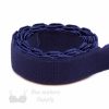 half inch 12 mm firm bra band elastic EB-472 navy blue or half inch 12 mm plush back elastic blueprint Pantone 19-3939 from Bra-Makers Supply 1 metre roll shown
