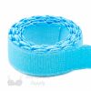 half inch 12 mm firm bra band elastic EB-472 turquoise or half inch 12 mm plush back elastic bachelor button Pantone 14-4522 from Bra-Makers Supply 1 metre roll shown