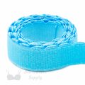 half inch 12 mm firm bra band elastic EB-472 turquoise or half inch 12 mm plush back elastic bachelor button Pantone 14-4522 from Bra-Makers Supply 1 metre roll shown