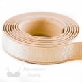 half inch 12mm Strap Elastic beige ES-4 or half inch 12mm Satin Strap Elastic frappe Pantone 14-1212 from Bra-makers Supply 1 metre roll shown