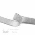 half inch 12mm Strap Elastic platinum ES-4 or half inch 12mm Satin Strap Elastic griffin Pantone 17-5102 from Bra-makers Supply backside shown with loop