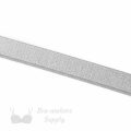half inch 12mm Strap Elastic platinum ES-4 or half inch 12mm Satin Strap Elastic griffin Pantone 17-5102 from Bra-makers Supply satin face shown