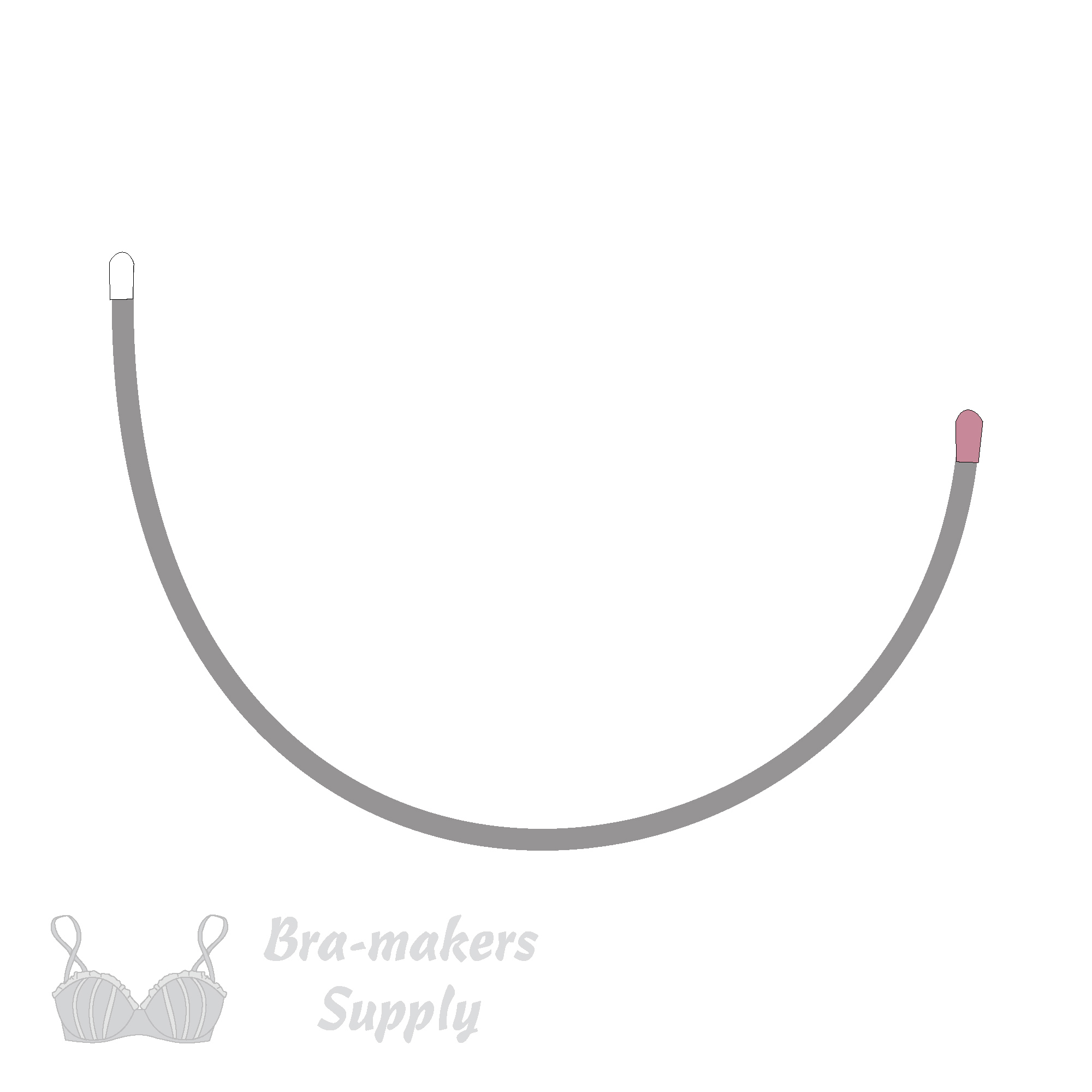  Porcelynne Carbon Steel Replacement Underwire Repair - Nylon  Coated - Heavy Gauge Sturdy Wire for Bras - Regular Wire Size 36-1 Pair -  See Pictures for Measurements and How to Order : Clothing, Shoes & Jewelry