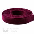 plush underwire casing black cherry UP-2 or underwire channeling rhododendron Pantone 19-2024 from Bra-makers Supply 1 metre roll shown
