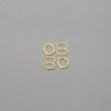 quarter inch 6mm rings sliders gold silver plated gold or quarter inch 6mm Jewellery quality metal rings sliders rich gold Pantone 16-0836 from Bra-Makers Supply 2 rings 2 sliders shown