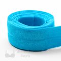reversible fold-over elastic binding EF-5 turquoise or Pantone 14-4522 Bachelor Button from Bra-Makers Supply 1 metre roll shown