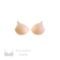 size 32 hi-cut foam bra cups swimwear cups beige MH-32 or size 32 push up pads push up cups frappe Pantone 13-1106 from Bra-Makers Supply cup outside