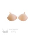 size 36 hi-cut foam bra cups swimwear cups beige MH-36 or size 36 push up pads push up cups frappe Pantone 13-1106 from Bra-Makers Supply cup outside