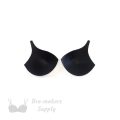 size 36 hi-cut foam bra cups swimwear cups black MH-36 anthracite Pantone 19-4007 from Bra-Makers Supply cup inside