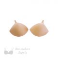 size 40 hi-cut foam bra cups swimwear cups beige MH-40 cups frappe Pantone 13-1106 from Bra-Makers Supply cup outside