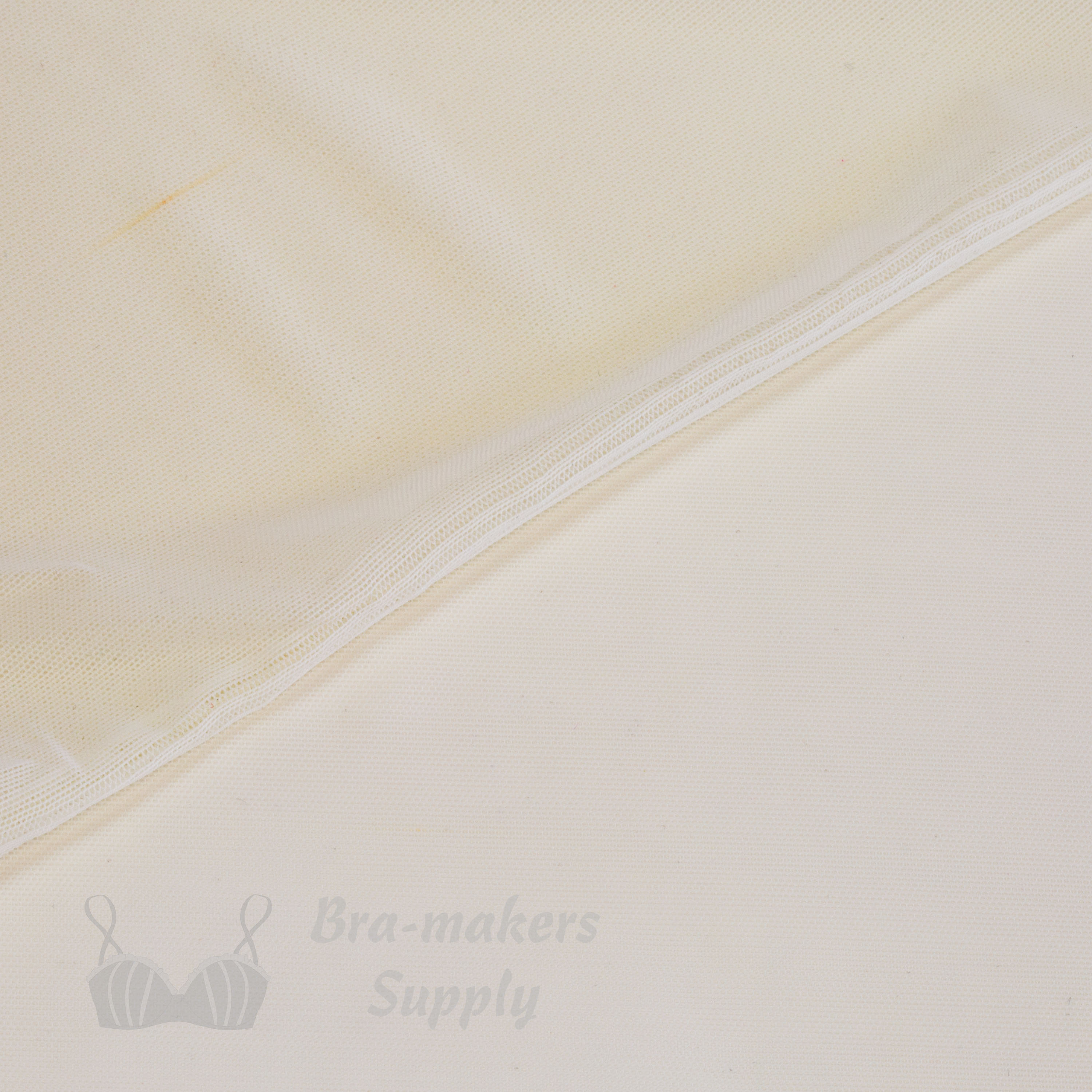 stretch mesh fabric FP-7 ivory from Bra-Makers Supply folded shown