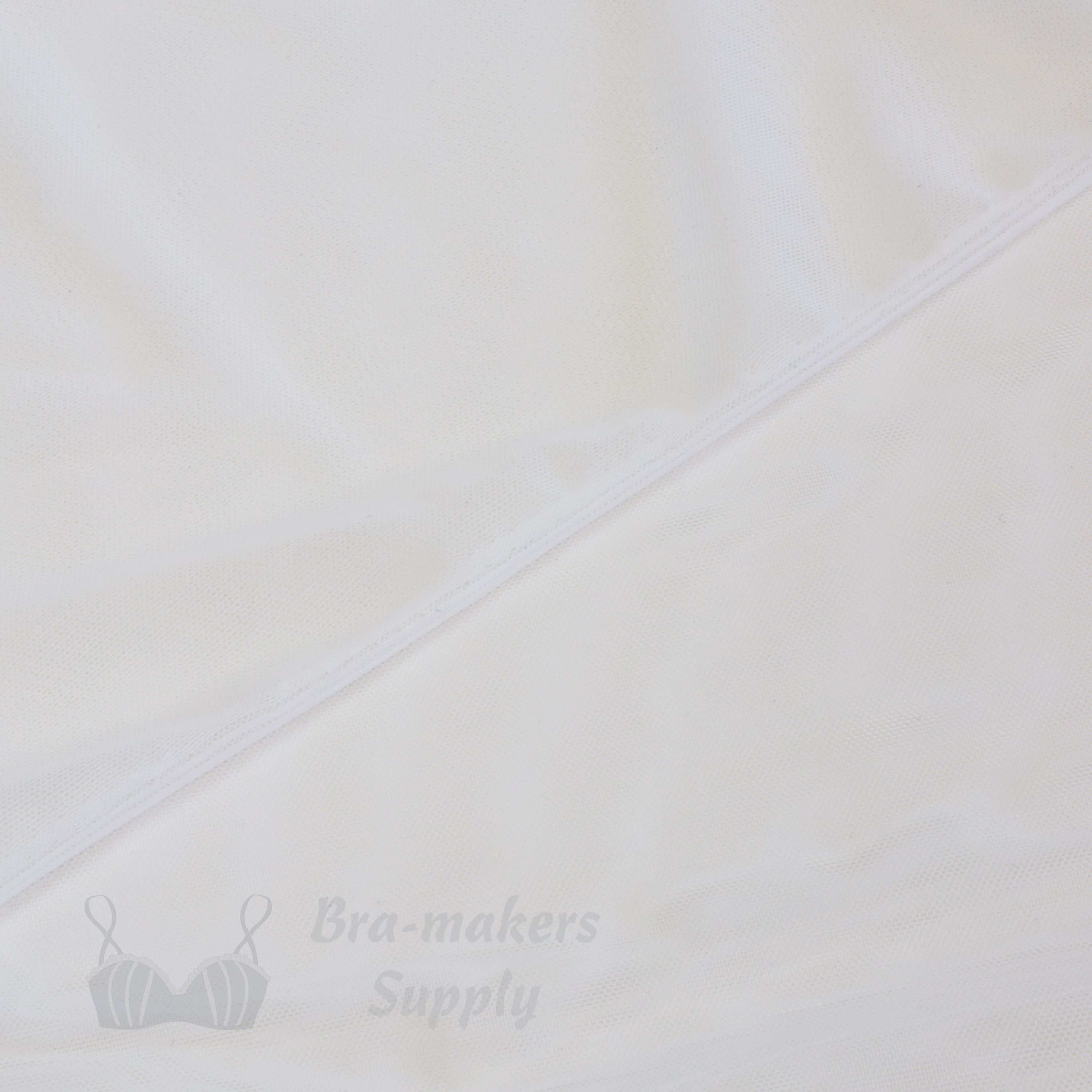 stretch mesh fabric FP-7 white from Bra-Makers Supply folded shown