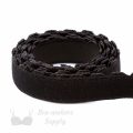 three eighths inch 9 mm firm bra band elastic EB-372 chocolate or three eighths inch 9 mm plush back elastic seal brown Pantone 19-1314 from Bra-Makers Supply 1 metre roll shown