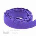 three eighths inch 9 mm firm bra band elastic EB-372 lilac or three eighths inch 9 mm plush back elastic dahlia purple Pantone 17-3834 from Bra-Makers Supply 1 metre shown