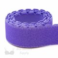 three quarters inch 19 mm firm bra band elastic EB-672 lilac or three quarters inch 19 mm plush back elastic dahlia purple Pantone 17-3834 from Bra-Makers Supply 1 metre roll shown