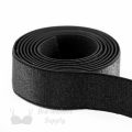 three quarters inch 19mm Strap Elastic black ES-6 or three quarters inch 19mm Satin Strap Elastic anthracite Pantone 19-4007 from Bra-makers Supply Hamilton 1 metre roll shown