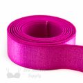 three quarters inch 19mm Strap Elastic fuchsia ES-6 or three quarters inch 19mm Satin Strap Elastic rose violet Pantone 17-2624 from Bra-makers Supply Hamilton 1 metre roll shown