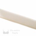 three quarters inch 19mm Strap Elastic ivory ES-6 or three quarters inch 19mm Satin Strap Elastic Winter White Pantone 11-0507 from Bra-makers Supply backside shown
