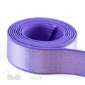 three quarters inch 19mm Strap Elastic lilac ES-6 or three quarters inch 19mm Satin Strap Elastic dahlia purple Pantone 17-3834 from Bra-makers Supply Hamilton 1 metre roll shown