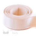 three quarters inch 19mm Strap Elastic peach ES-6 or three quarters inch 19mm Satin Strap Elastic Linen Pantone 12-1008 from Bra-makers Supply Hamilton 1 metre roll shown