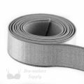 three quarters inch 19mm Strap Elastic platinum ES-6 or three quarters inch 19mm Satin Strap Elastic griffin Pantone 17-5102 from Bra-makers Supply 1 metre roll shown