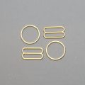 three quarters inch 19mm rings sliders gold silver plated gold or three quarters inch 19mm Jewellery quality metal rings sliders from Bra-Makers Supply 2 rings 2 sliders