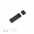 1x3 bra hook and eye black HS-13 or 1x3 hook and eye back closures anthracite Pantone 19-4007 from Bra-Makers Supply front shown
