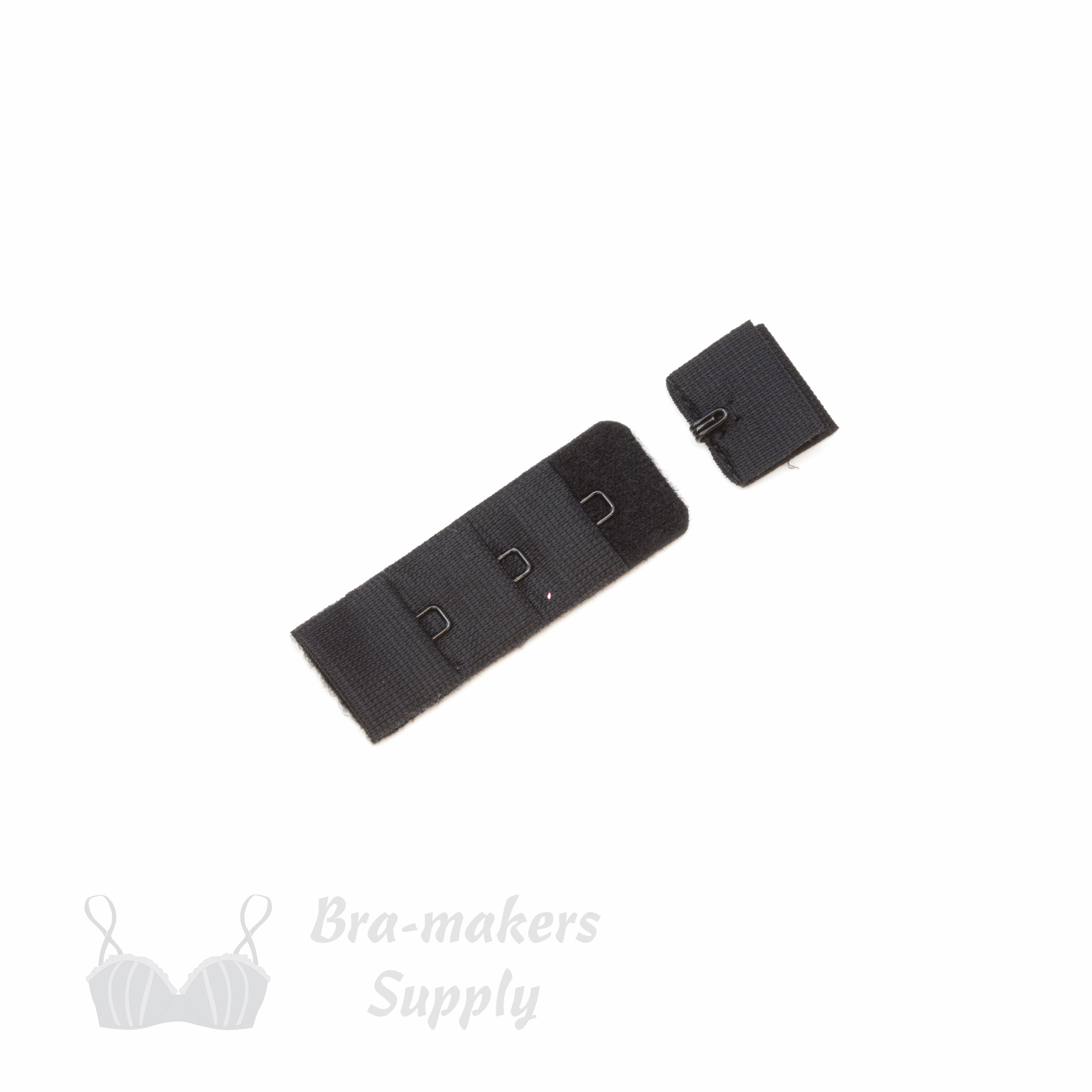 Black Bra Making Replacement Hook and Eye Tape Closures - 3 Rows - 2 1/4  Wide - Lingerie Design, DIY Bra Supplies (HE133)