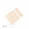 3x3 bra hook and eye beige HS-33 or 3x3 hook and eye back closures frappe Pantone 14-1212 from Bra-Makers Supply front shown