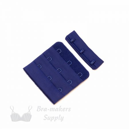 3x3 bra hook and eye navy blue HS-33 or 3x3 hook and eye back closures blueprint Pantone 19-3939 from Bra-Makers Supply front shown