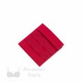 3x3 bra hook and eye red HS-33 or 3x3 hook and eye back closures lollipop Pantone 18-1765 from Bra-Makers Supply front attached shown