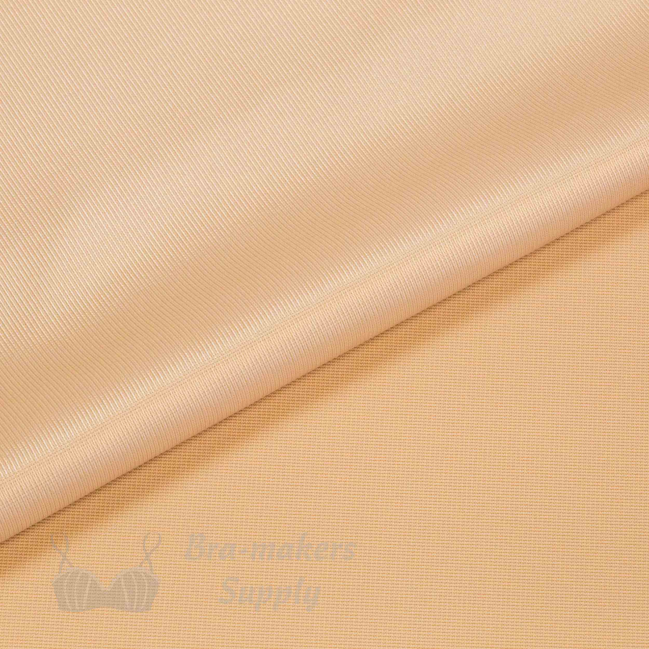 duoplex reversible low stretch bra cup fabric FJ-6 beige low stretch bra cup fabric frappe Pantone 14-1212 from Bra-Makers Supply folded