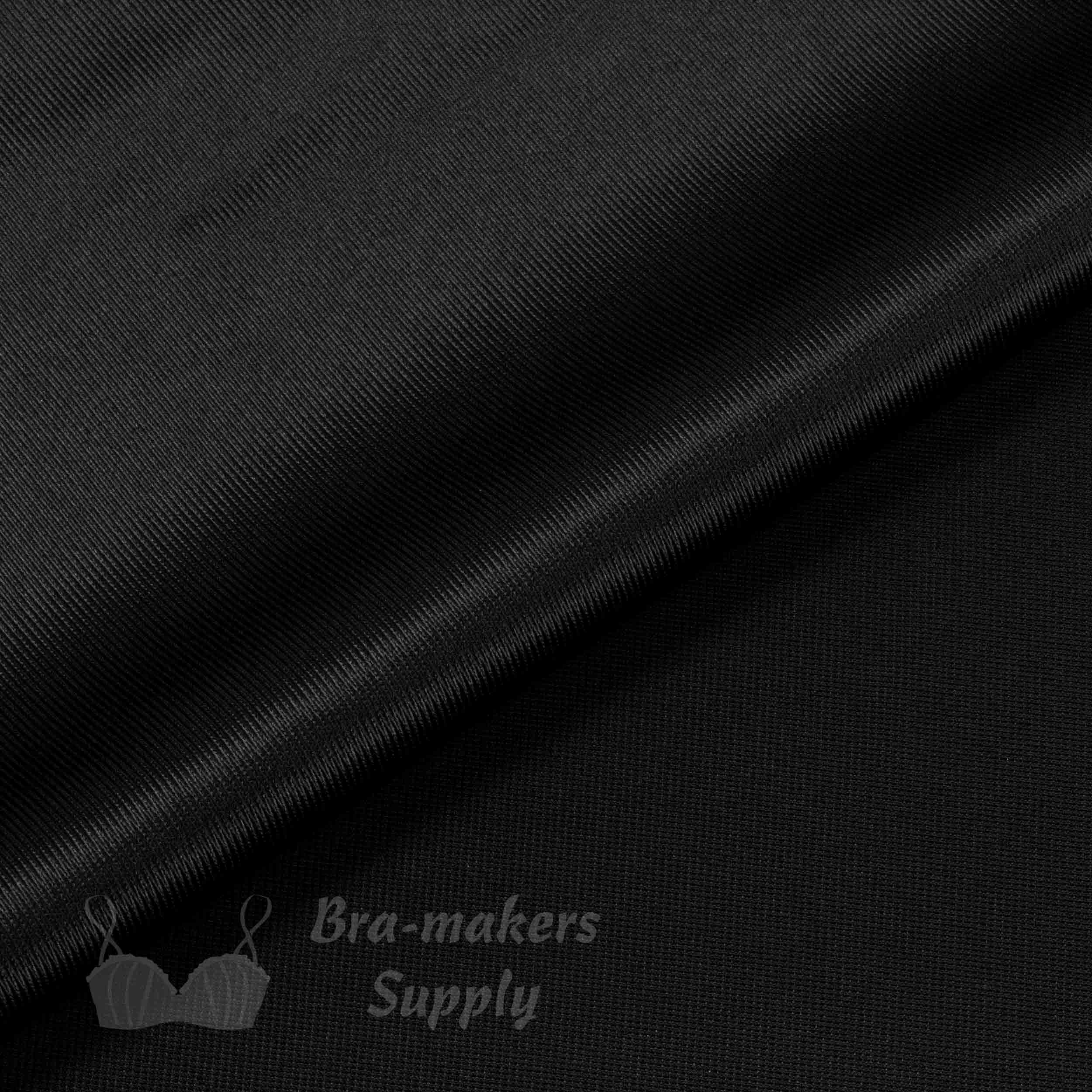 duoplex reversible low stretch bra cup fabric FJ-6 black low stretch bra cup fabric anthracite Pantone 19-4007 from Bra-Makers Supply folded