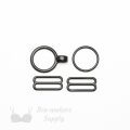 meatal ring hooks RH-60 black from Bra-Makers Supply set of 2 sliders 2 rings separated