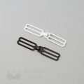 metal slider hooks SH-60 from Bra-Makers Supply 1 black set 1 white set connected shown