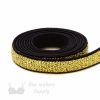 metallic bra strap elastic ES-398 gold on black from Bra-Makers Supply 1 metre roll shown
