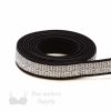 metallic bra strap elastic ES-398 silver on black from Bra-Makers Supply 1 metre roll shown