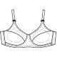 nursing bra pattern PZ-108 from Bra-Makers Supply line drawing shown