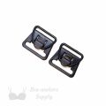 plastic nursing bra strap clips CN-8 black from Bra-Makers Supply set of 2 clips shown