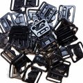 plastic nursing bra strap clips CN-800 black from Bra-Makers Supply bulk bag of 100 clips shown