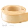 three quarters of an inch satin stripe strap elastic or 18 mm bra strap elastic ES-64 beige from Bra-Makers Supply 1 metre roll shown