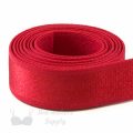 three quarters of an inch satin stripe strap elastic or 18 mm bra strap elastic ES-64 red from Bra-Makers Supply 1 metre roll shown