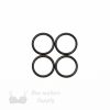 five eighths inch 16mm RM-60 R PK4 black nylon coated metal rings sliders or anthracite Pantone 19-4007 from Bra-Makers Supply 100 rings shown