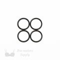 five eighths inch 16mm RM-60 R PK4 black nylon coated metal rings sliders or anthracite Pantone 19-4007 from Bra-Makers Supply 100 rings shown