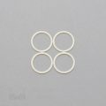 five eighths inch 16mm RM-60 R PK4 ivory nylon coated metal rings sliders or winter white Pantone 11-0507 from Bra-Makers Supply 4 rings shown