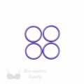 five eighths inch 16mm RM-60 R PK4 lilac nylon coated metal rings sliders or dahlia purple Pantone 17-3834 from Bra-Makers Supply 4 rings shown